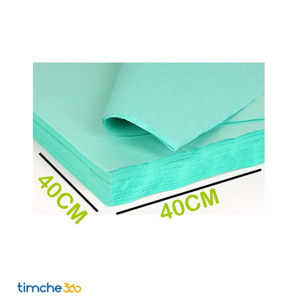 کاغذ کرپ بسته بندی استریل سبز اسکای ۴۰×۴۰ سانت
