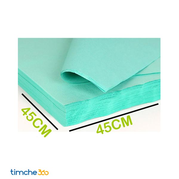 کاغذ کرپ بسته بندی استریل سبز اسکای ۴۵×۴۵سانت