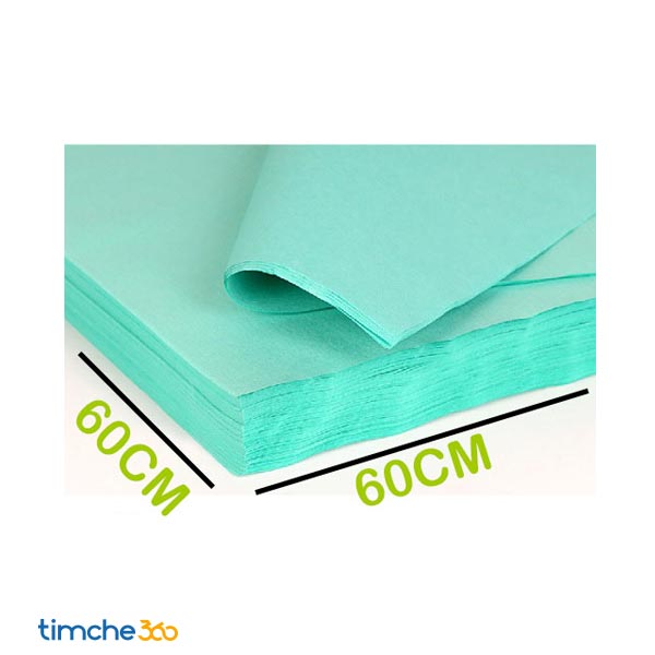 کاغذ کرپ بسته بندی استریل سبز اسکای ۶۰×۶۰ سانت
