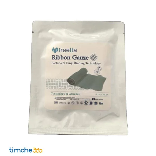 sterile-gauze-gauze-ribbon-trita-size-۱۰-۲۰۰-cm خرید ریبون گاز تریتا سایز ۲۰۰×۱۰ سانتی متر حاوی ۳ گرم گرانول